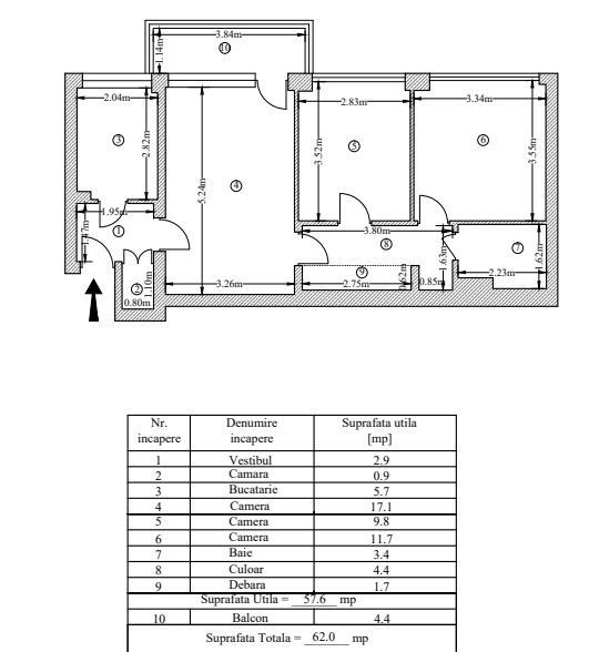 Oportunitate sub pretul pietii ! Apartament 3 camere Mihai Bravu-Bucur Obor 